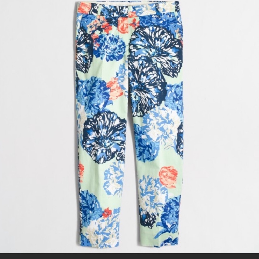 J.Crew Floral Printed Skimmer Pant Size 12 - Picture 2 of 7